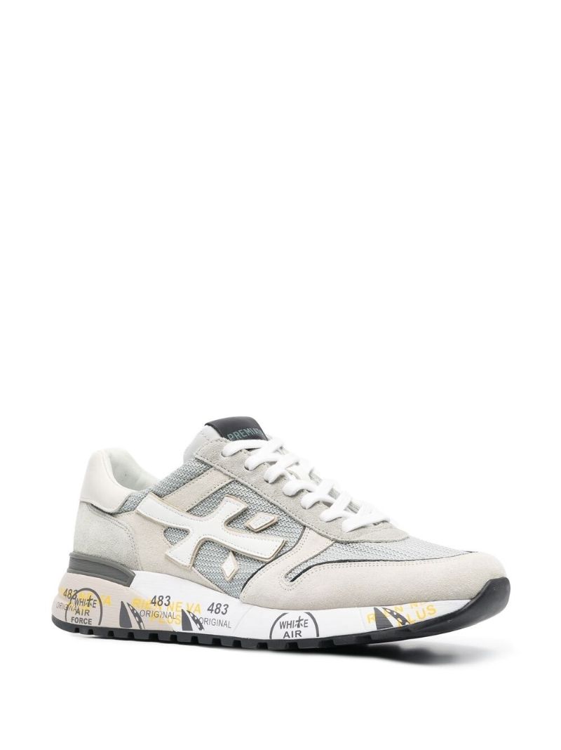 Grey Mick Leather Low-top Sneakers