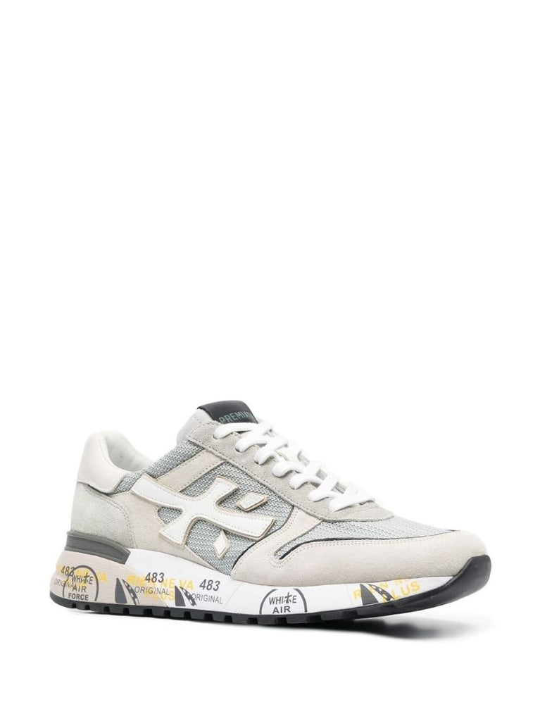 Grey Mick Leather Low-top Sneakers