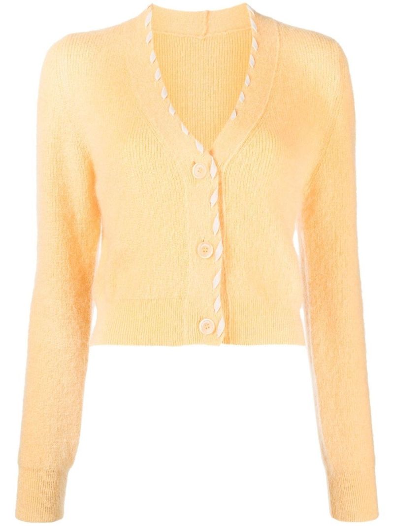 Yellow Lazo V-neck Cardigan