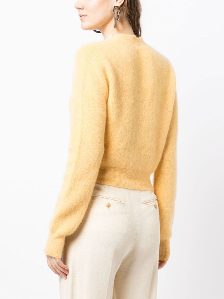 Yellow Lazo V-neck Cardigan