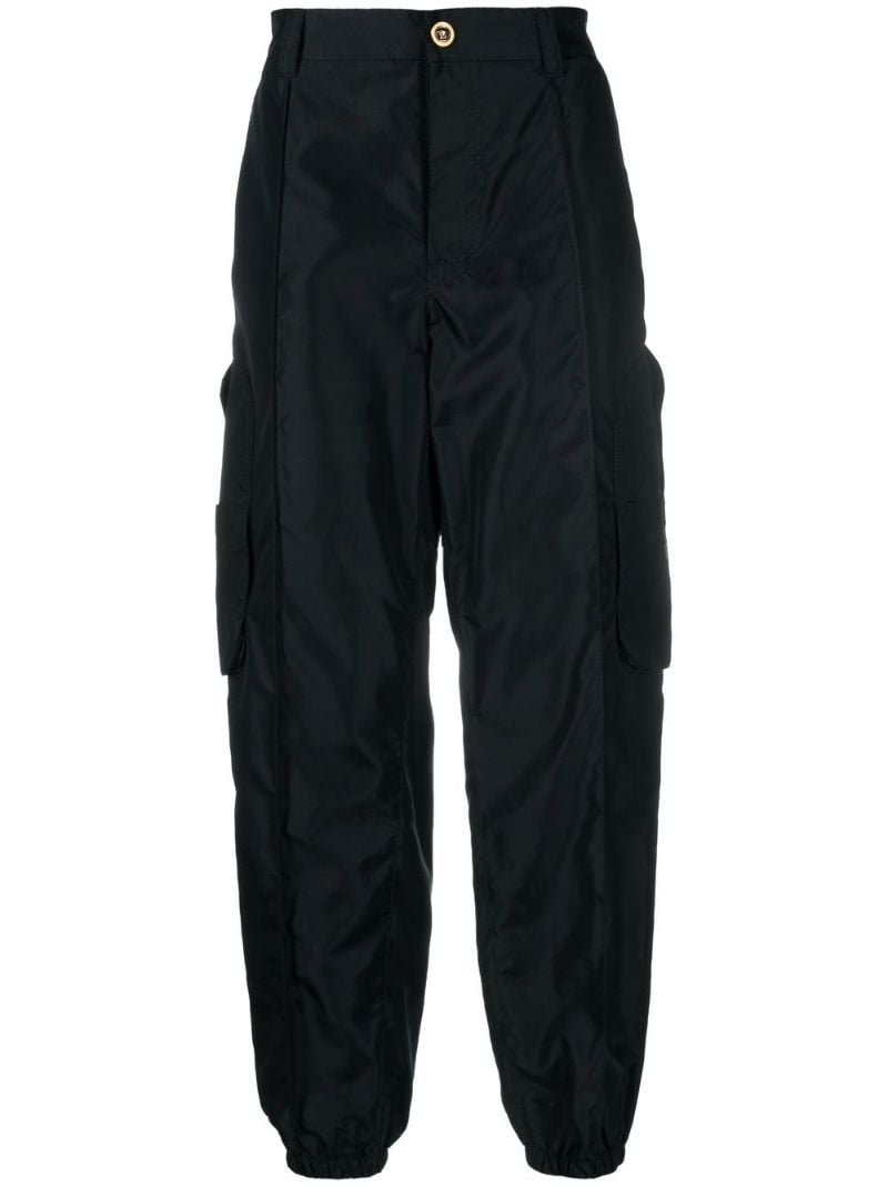 Black Tapered Cargo Trousers