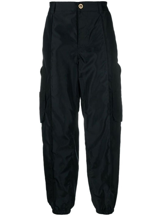 Black Tapered Cargo Trousers