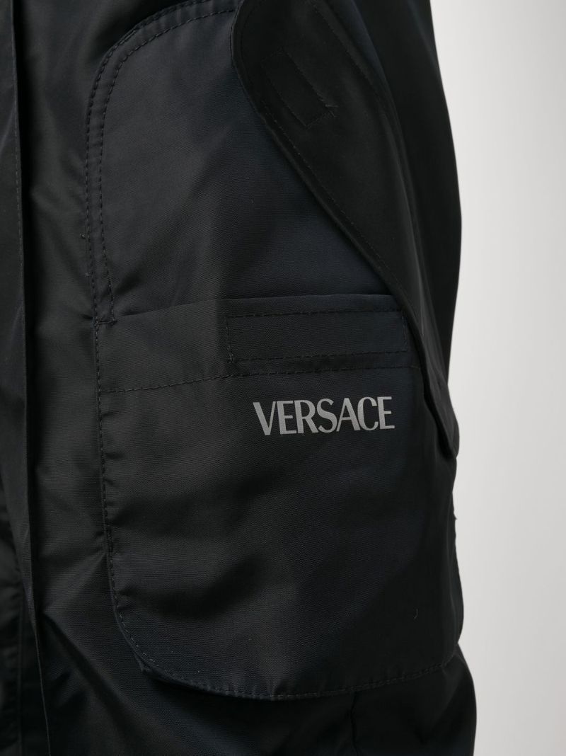 Black Tapered Cargo Trousers