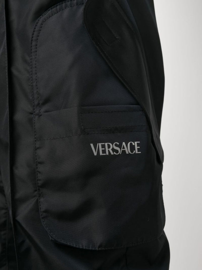 Black Tapered Cargo Trousers