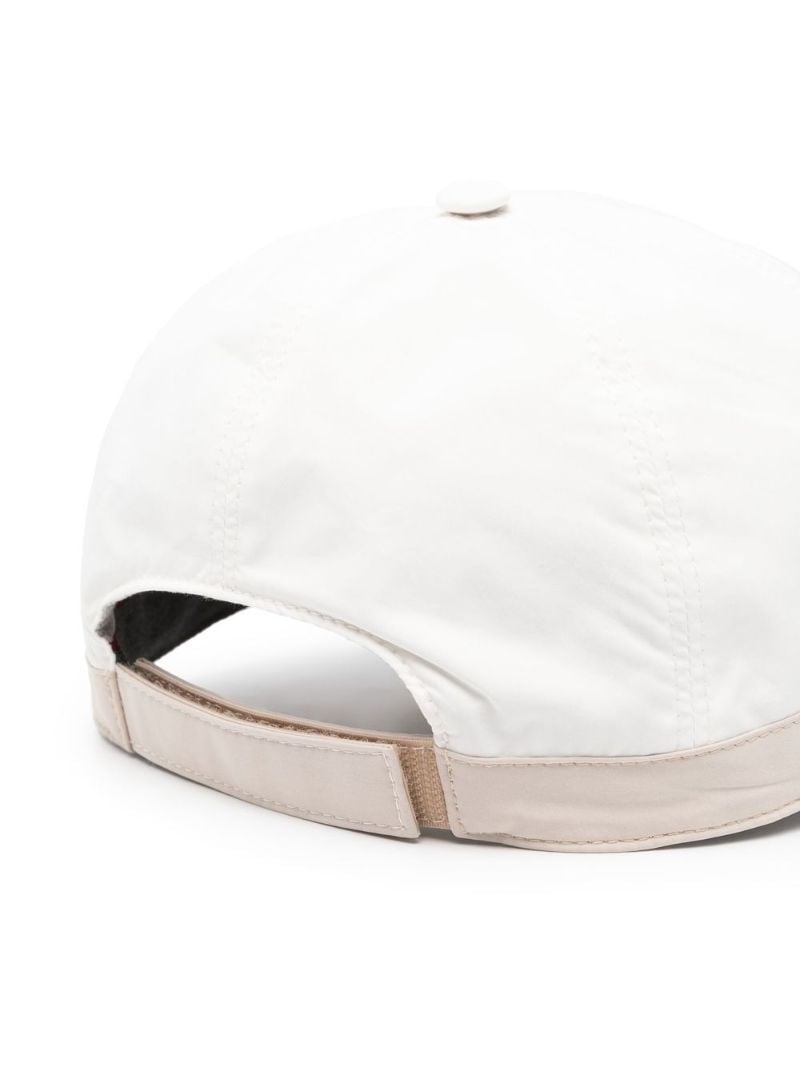 White Embroidered Logo Baseball Cap