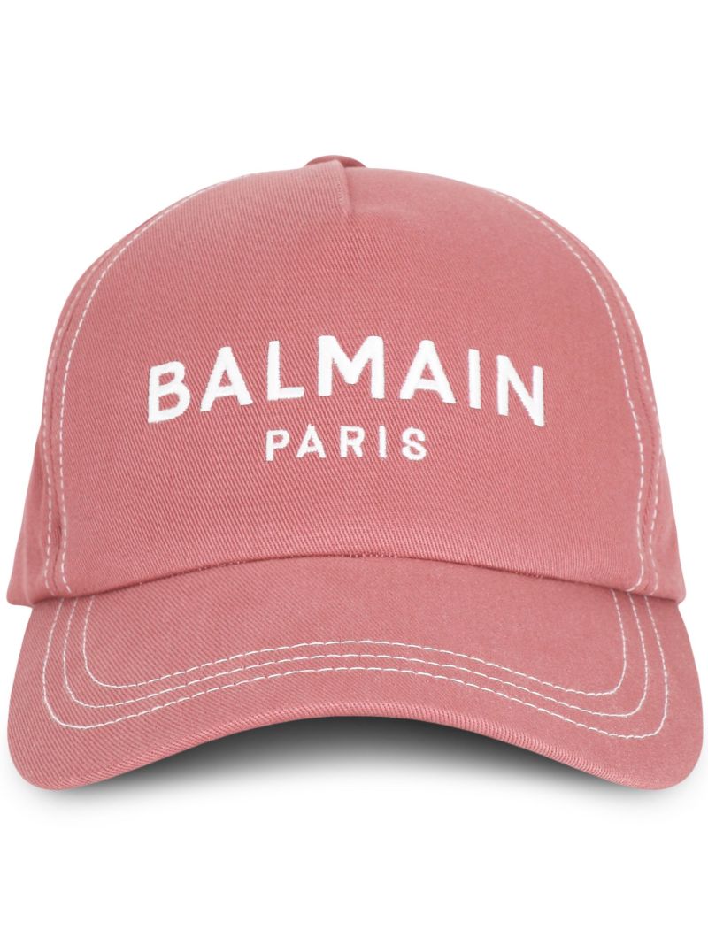 Pink Embroidered Logo Baseball Cap