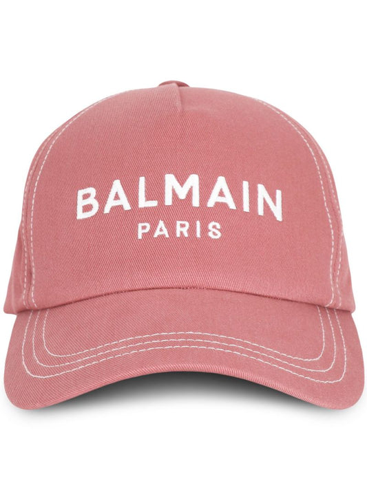 Pink Embroidered Logo Baseball Cap