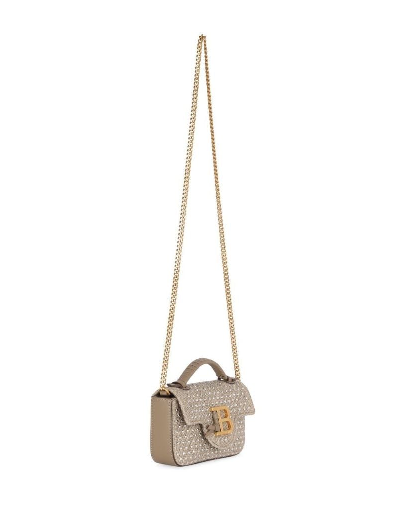 Neutral B-buzz Raffia Cross Body Bag