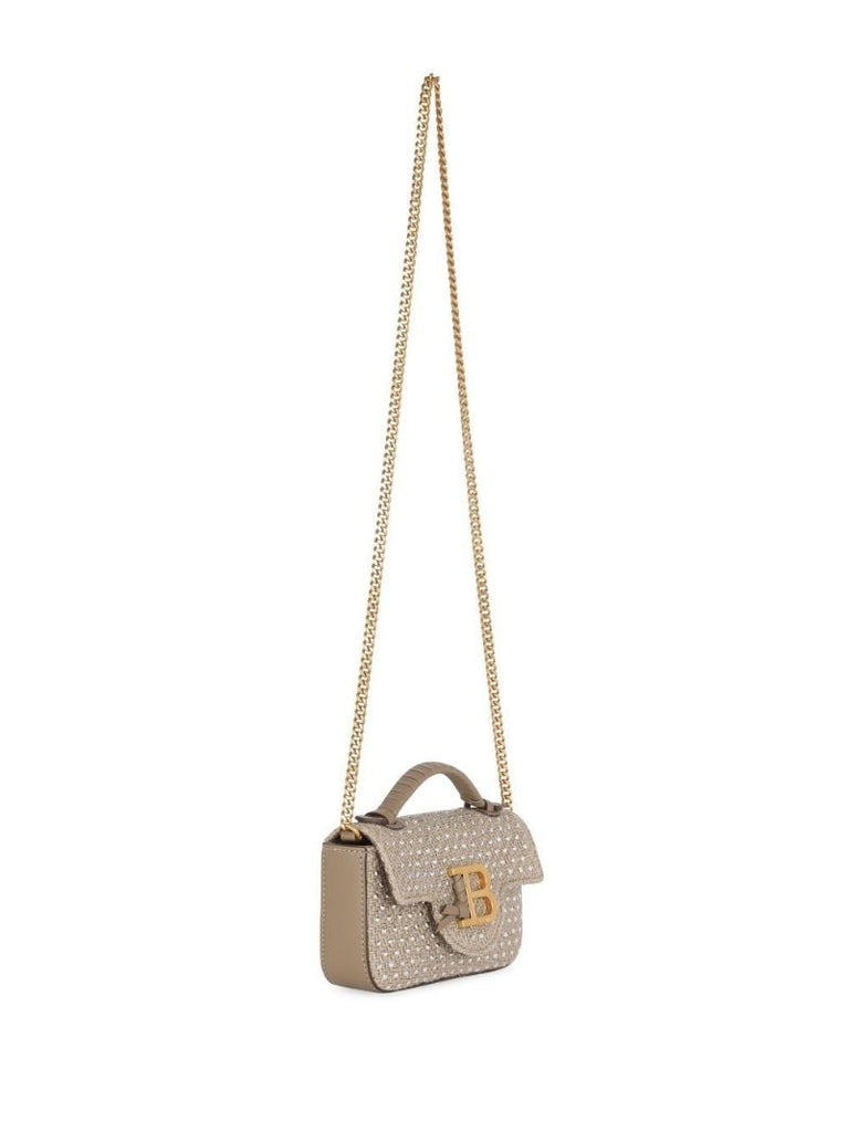 Neutral B-buzz Raffia Cross Body Bag