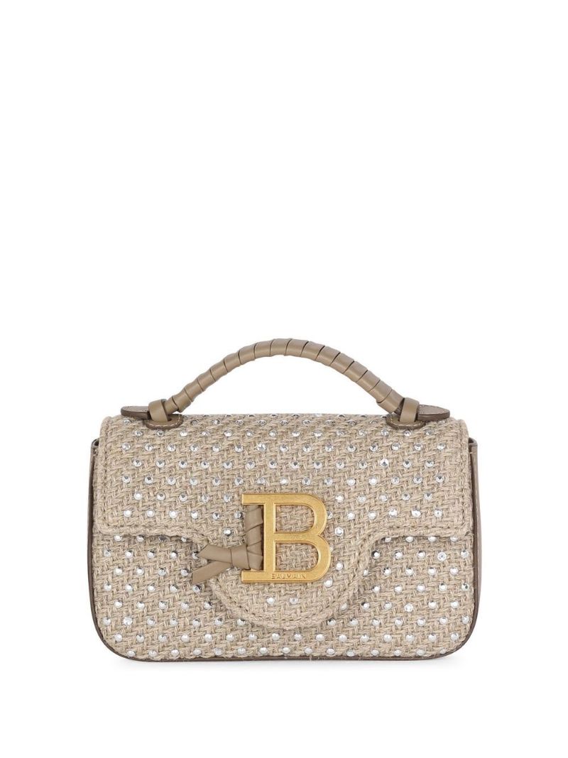 Neutral B-buzz Raffia Cross Body Bag