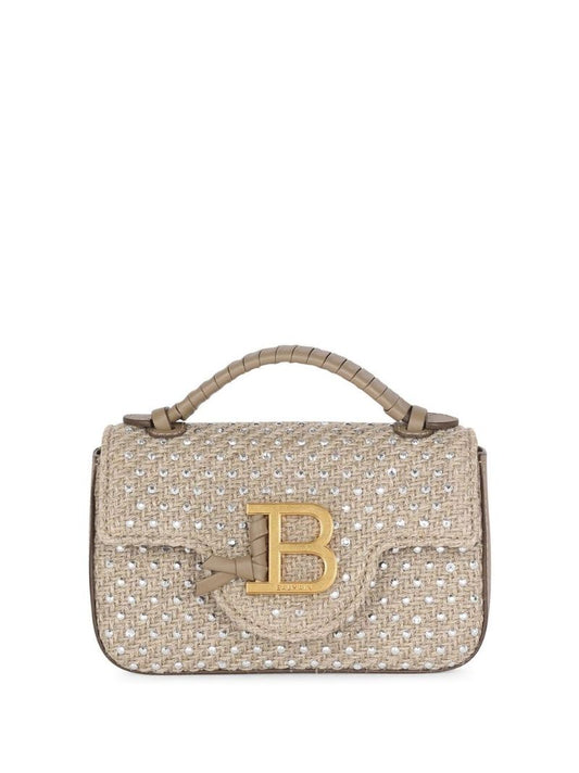 Neutral B-buzz Raffia Cross Body Bag