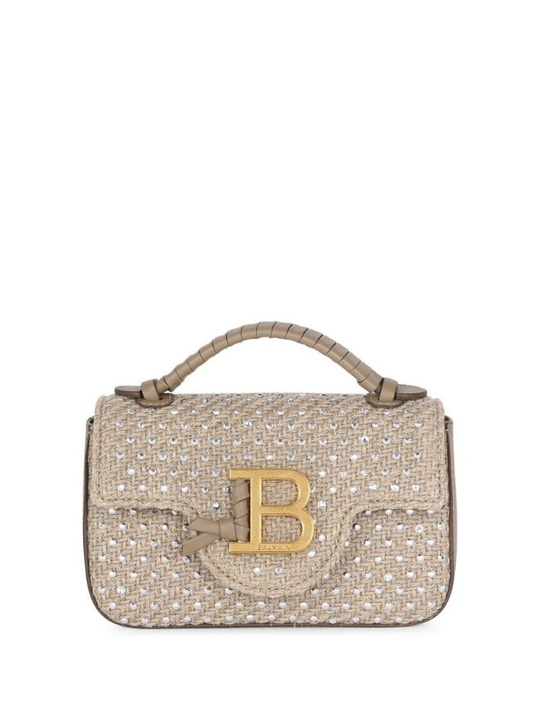Neutral B-buzz Raffia Cross Body Bag