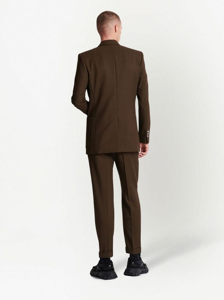 Brown Double-breasted Blazer