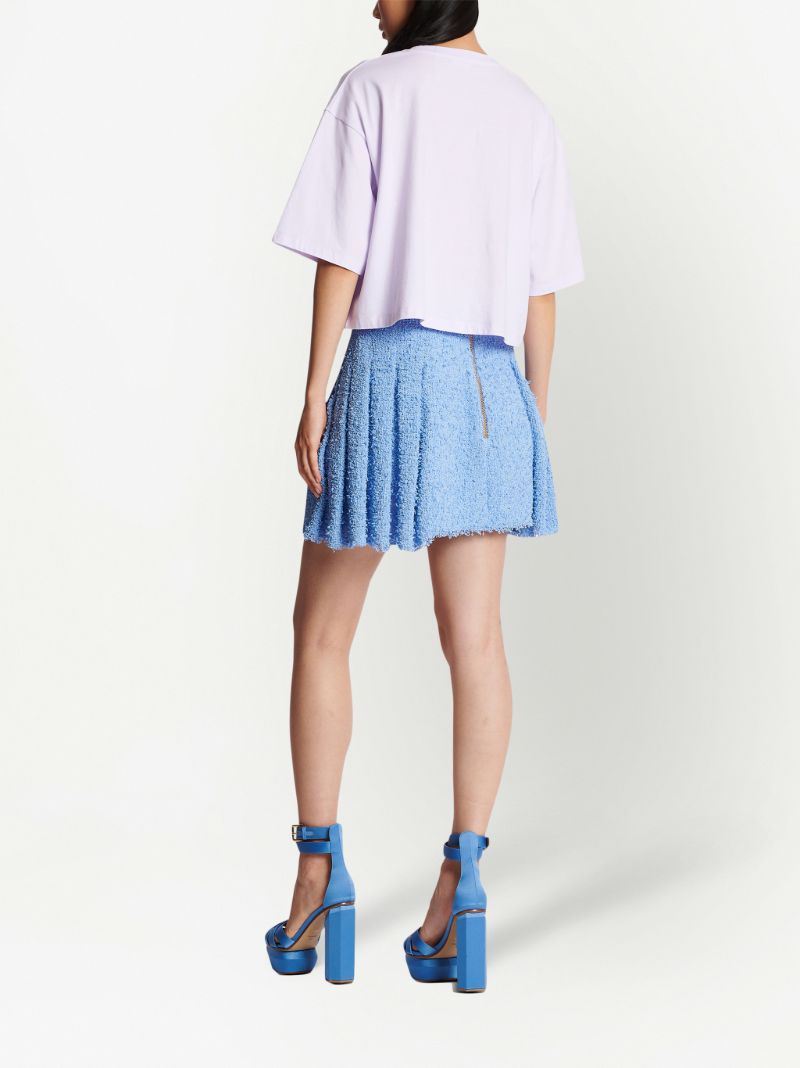 Purple Logo Patch Cropped T-shirt