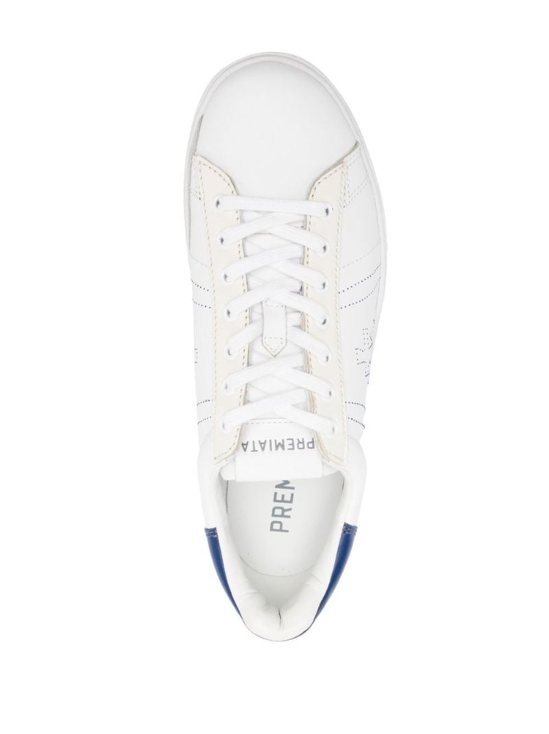 White Russell 6274 Leather Sneakers