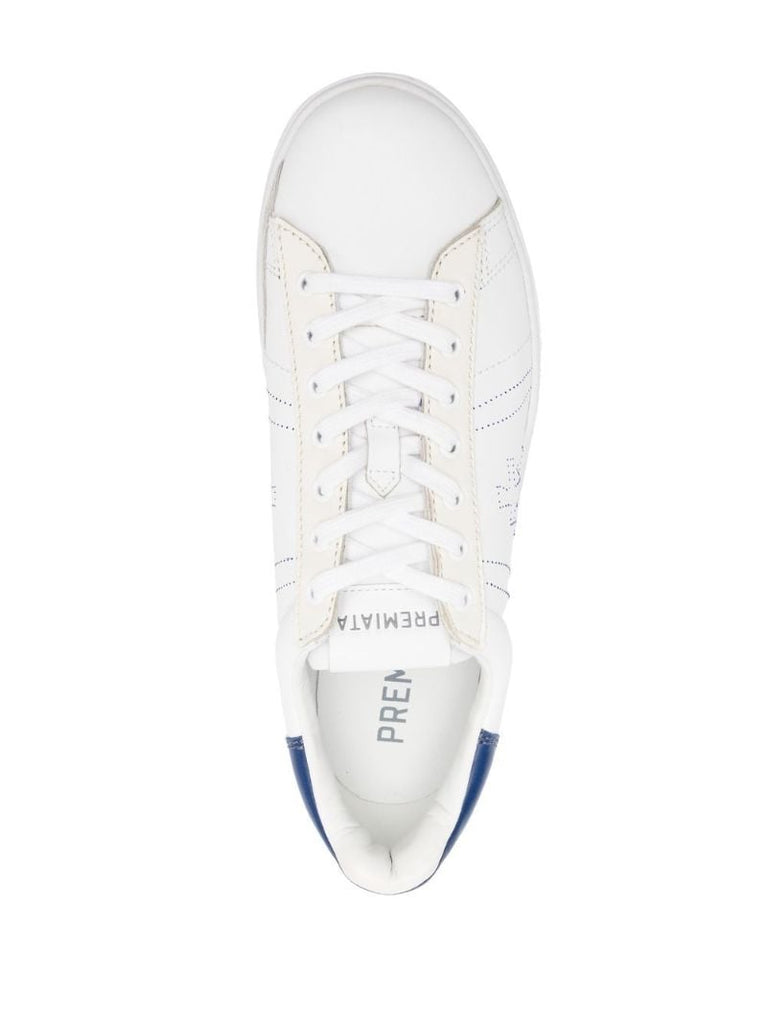 White Russell 6274 Leather Sneakers