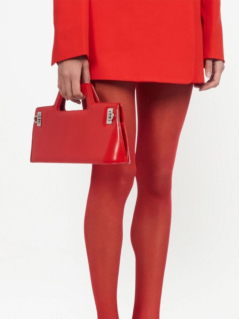 Red Wander East-west Leather Top Handle Bag