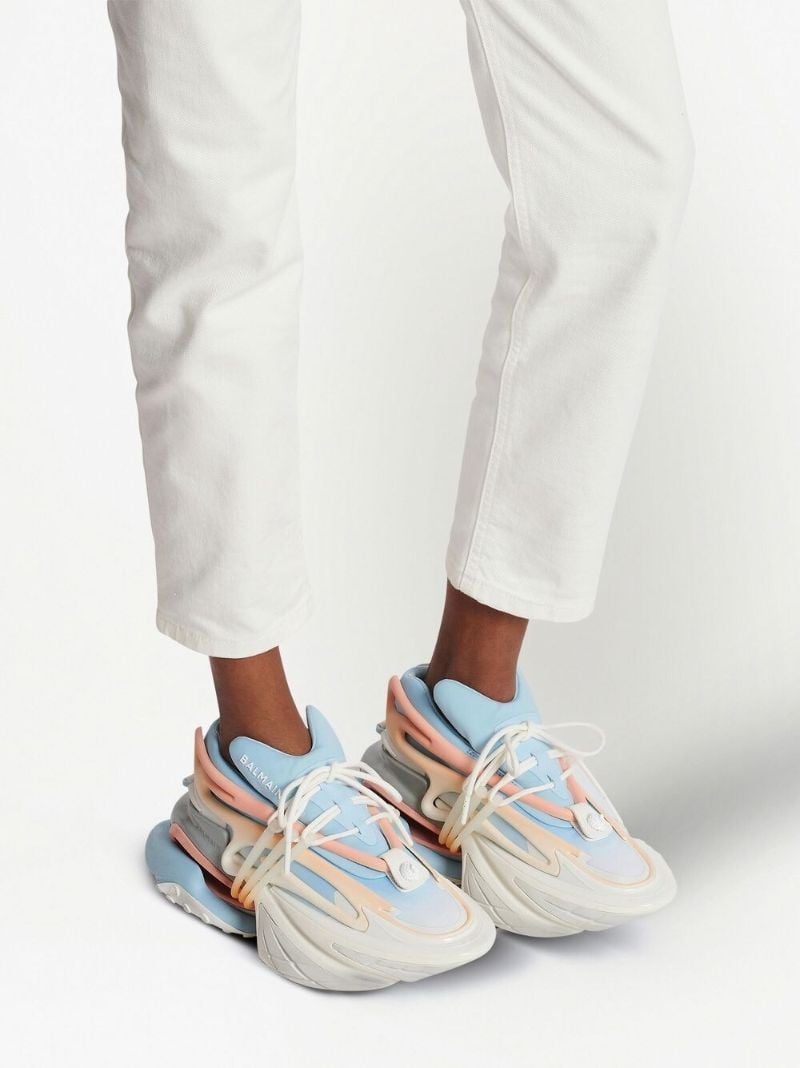 Blue Unicorn Panelled Sneakers