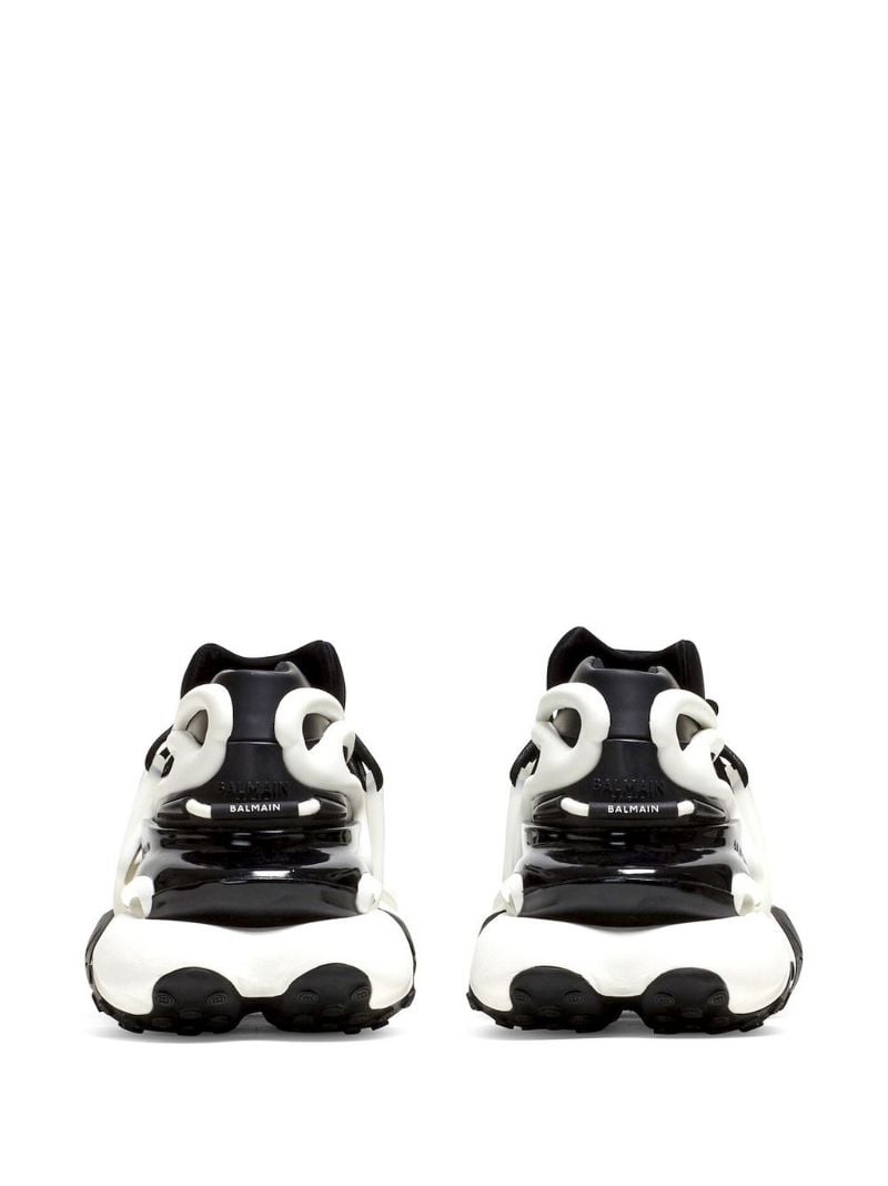 Black Unicorn Panelled Leather Sneakers