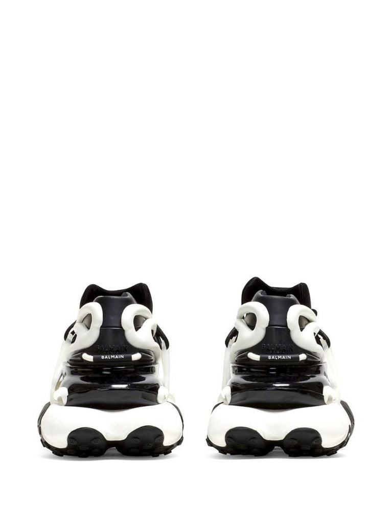Black Unicorn Panelled Leather Sneakers