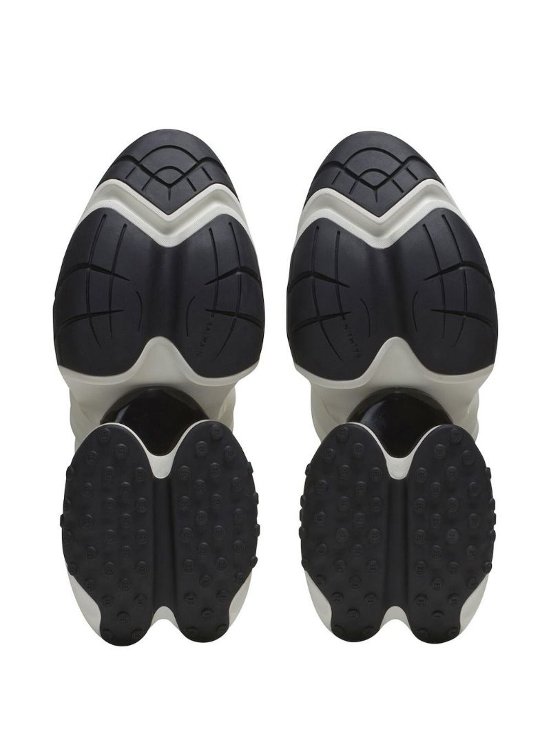 Black Unicorn Panelled Leather Sneakers