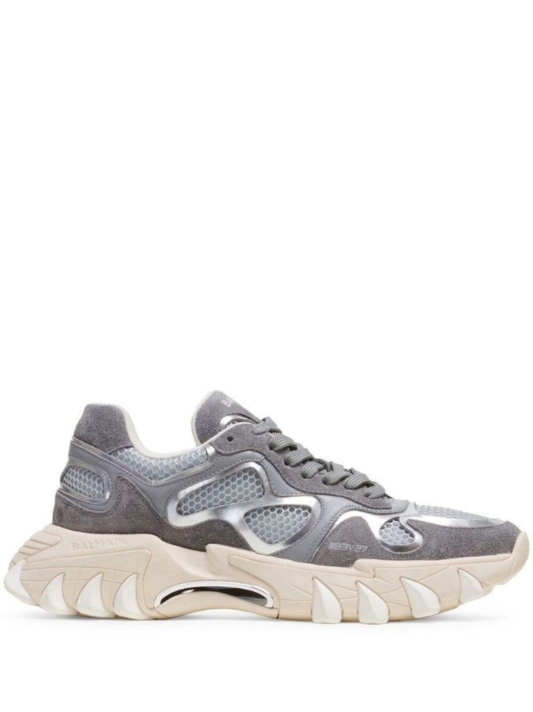Grey B-east Panelled Sneakers