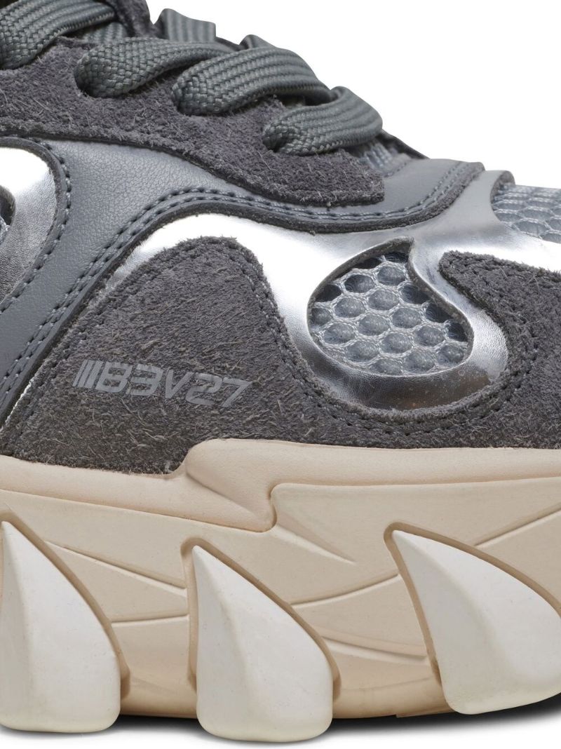 Grey B-east Panelled Sneakers
