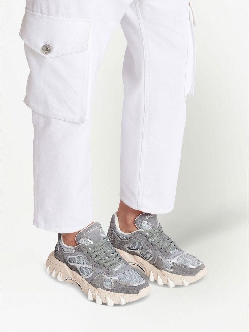 Grey B-east Panelled Sneakers