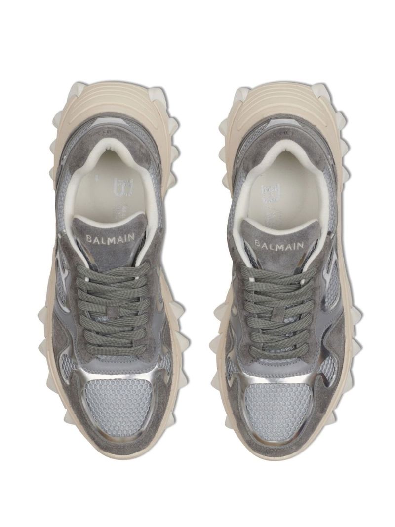 Grey B-east Panelled Sneakers