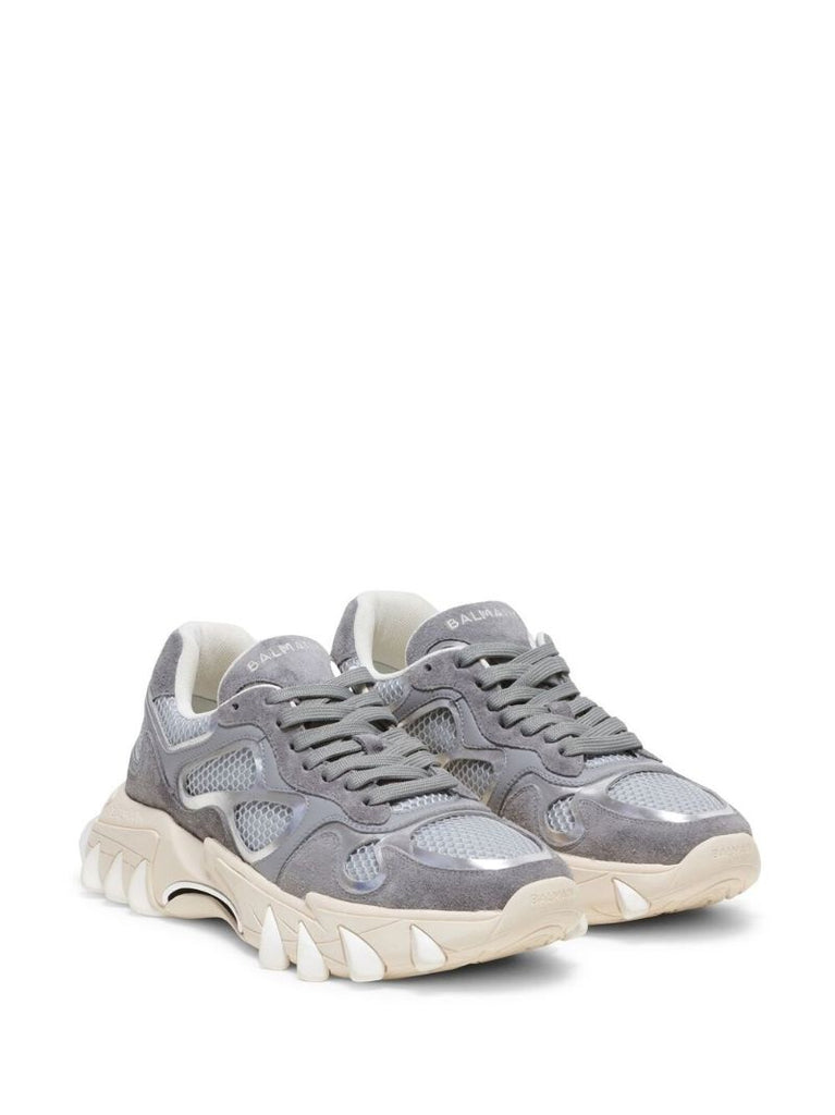 Grey B-east Panelled Sneakers