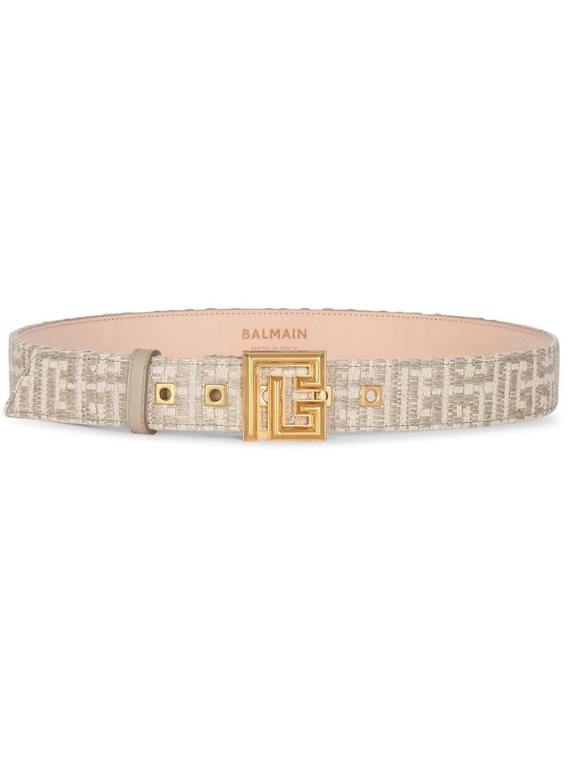 Neutral Jacquard Monogram Belt