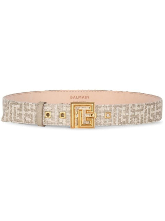 Neutral Jacquard Monogram Belt