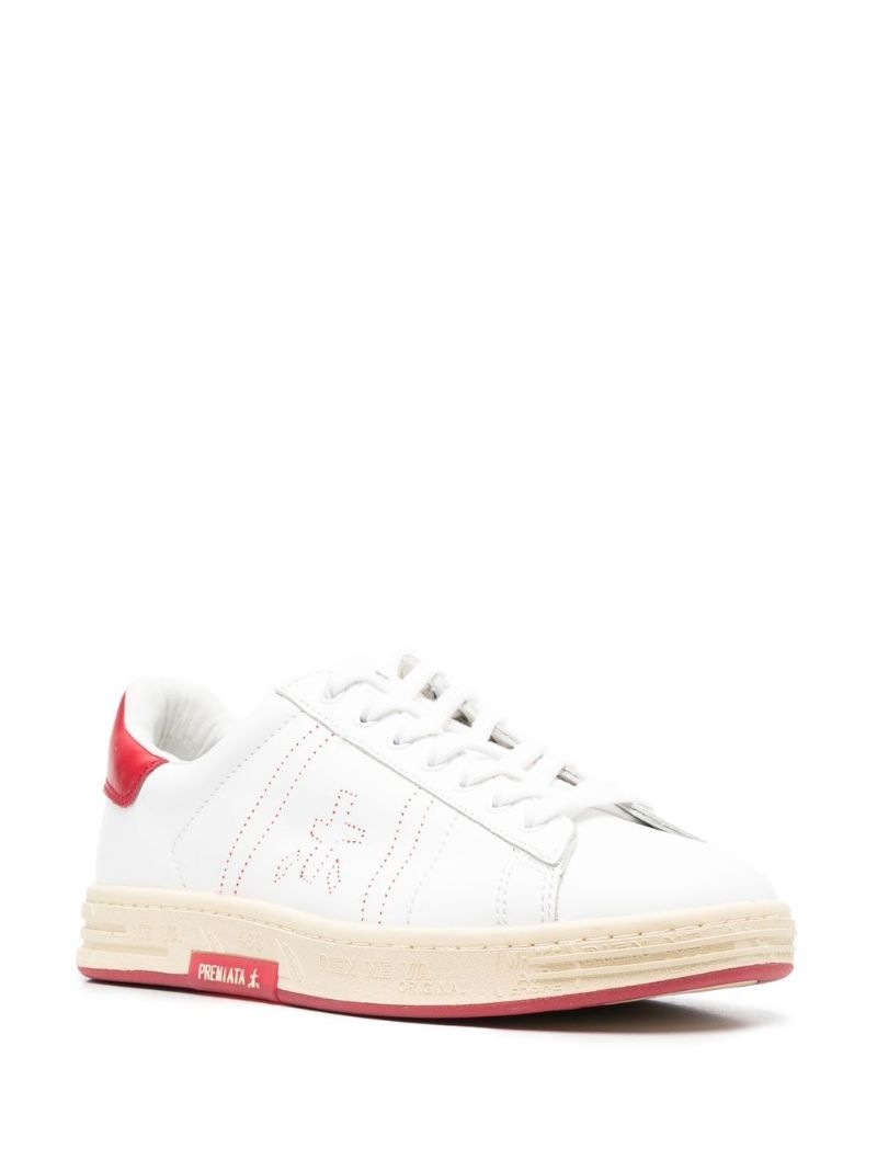 White Russell 6276 Leather Sneakers