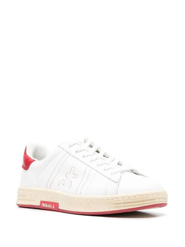 White Russell 6276 Leather Sneakers