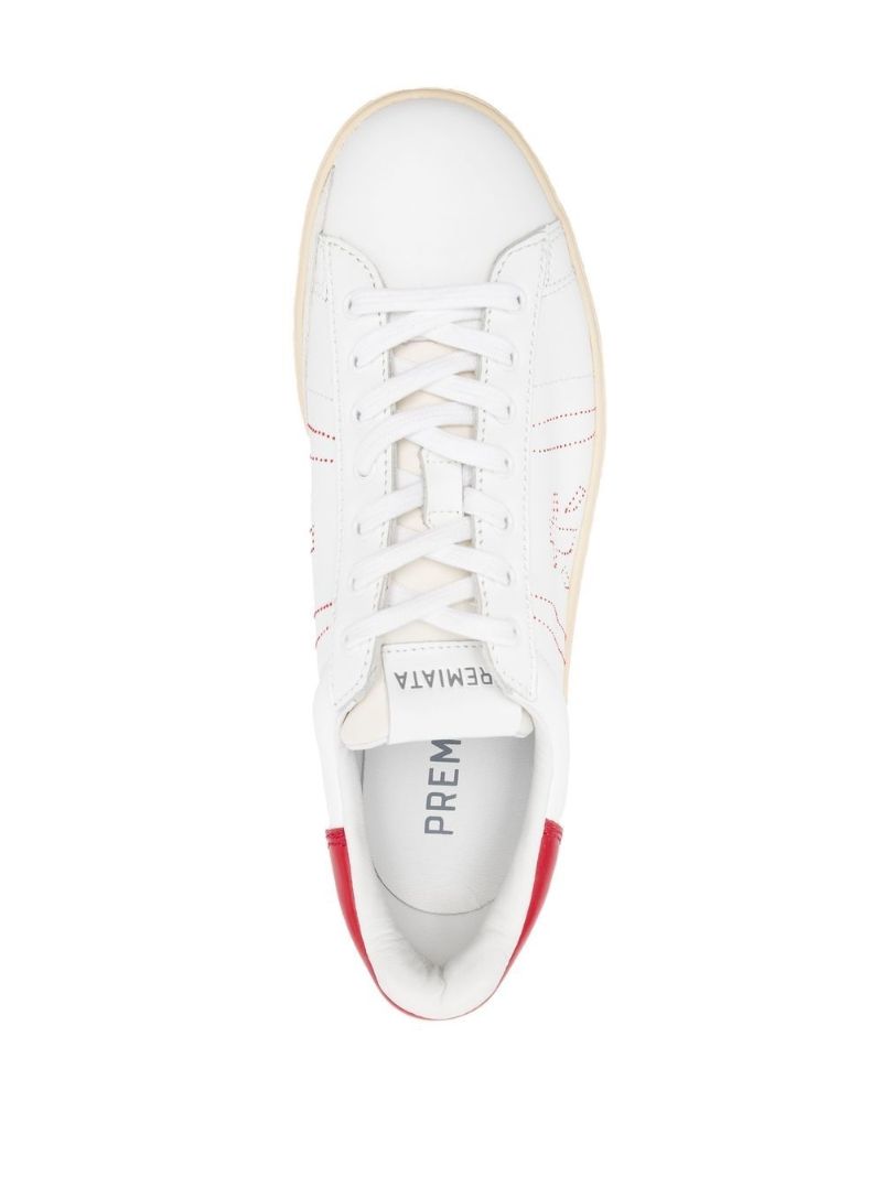 White Russell 6276 Leather Sneakers