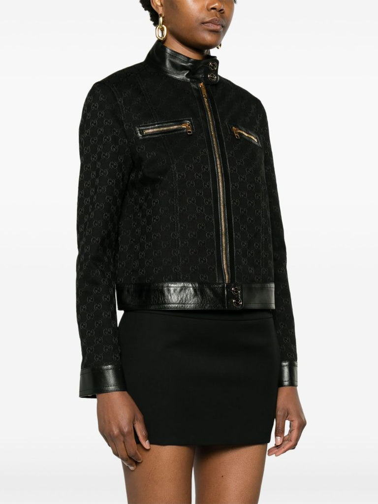 Black Gg Canvas Jacket