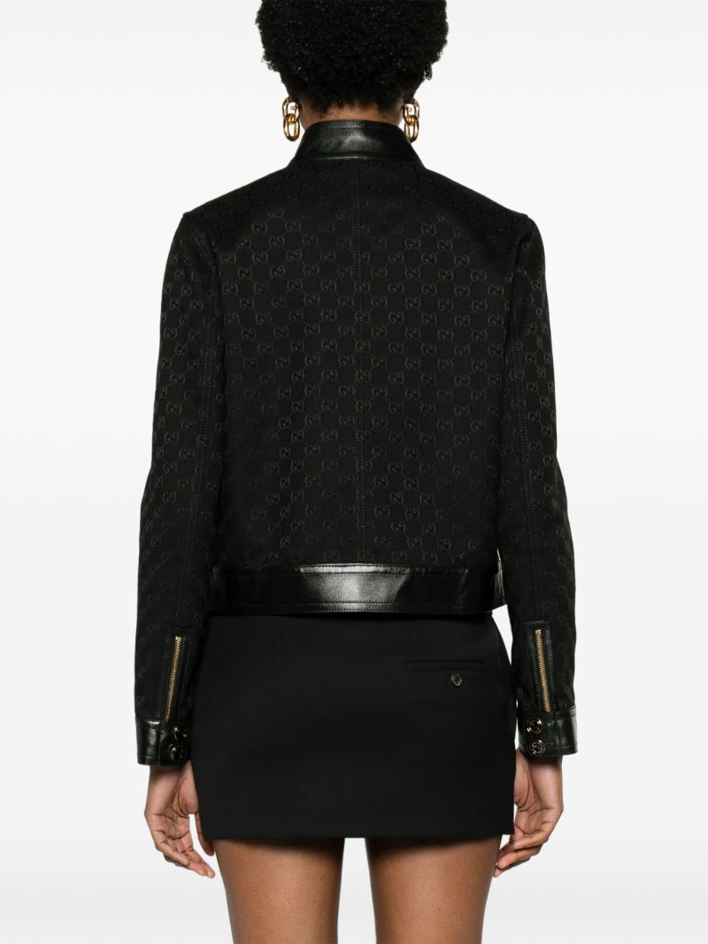 Black Gg Canvas Jacket