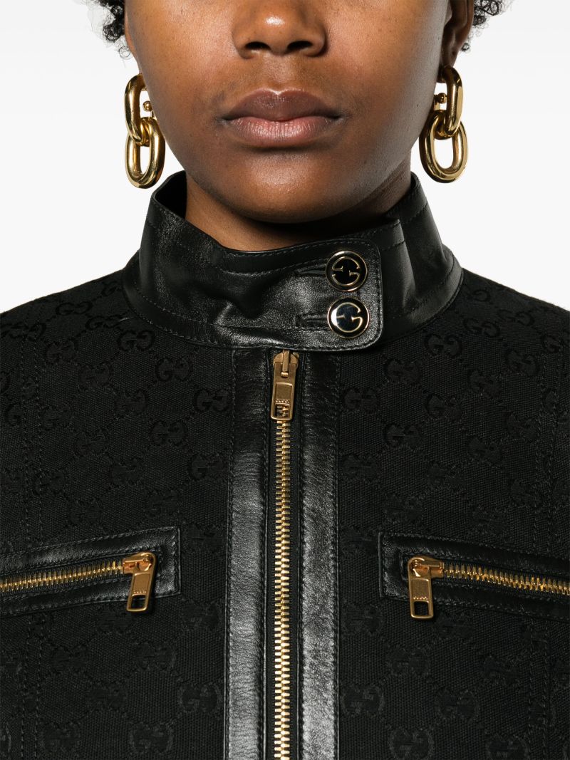 Black Gg Canvas Jacket