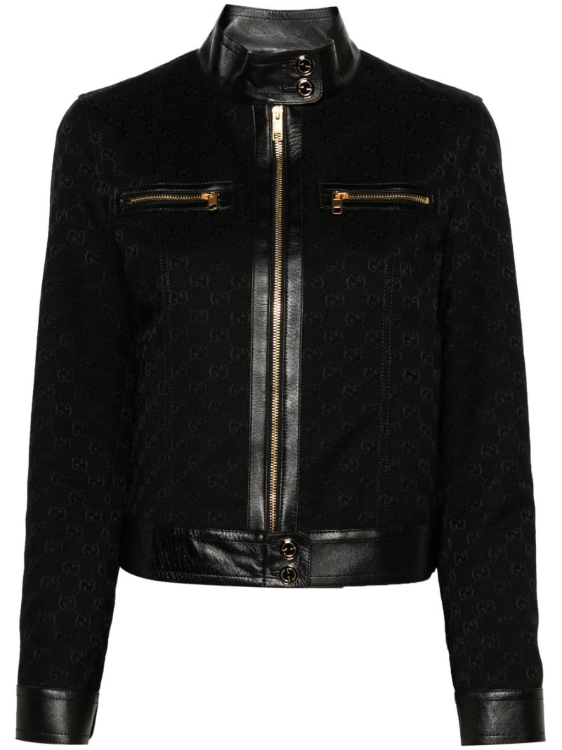 Black Gg Canvas Jacket