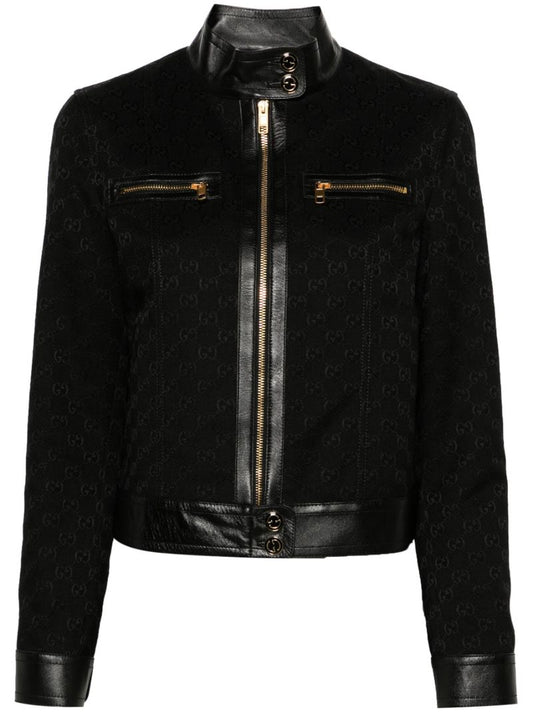 Black Gg Canvas Jacket
