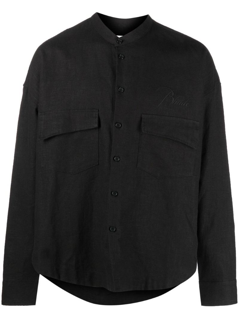 Black Satsuma Linen Shirt
