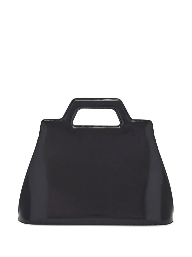Black Wanda Leather Tote Bag