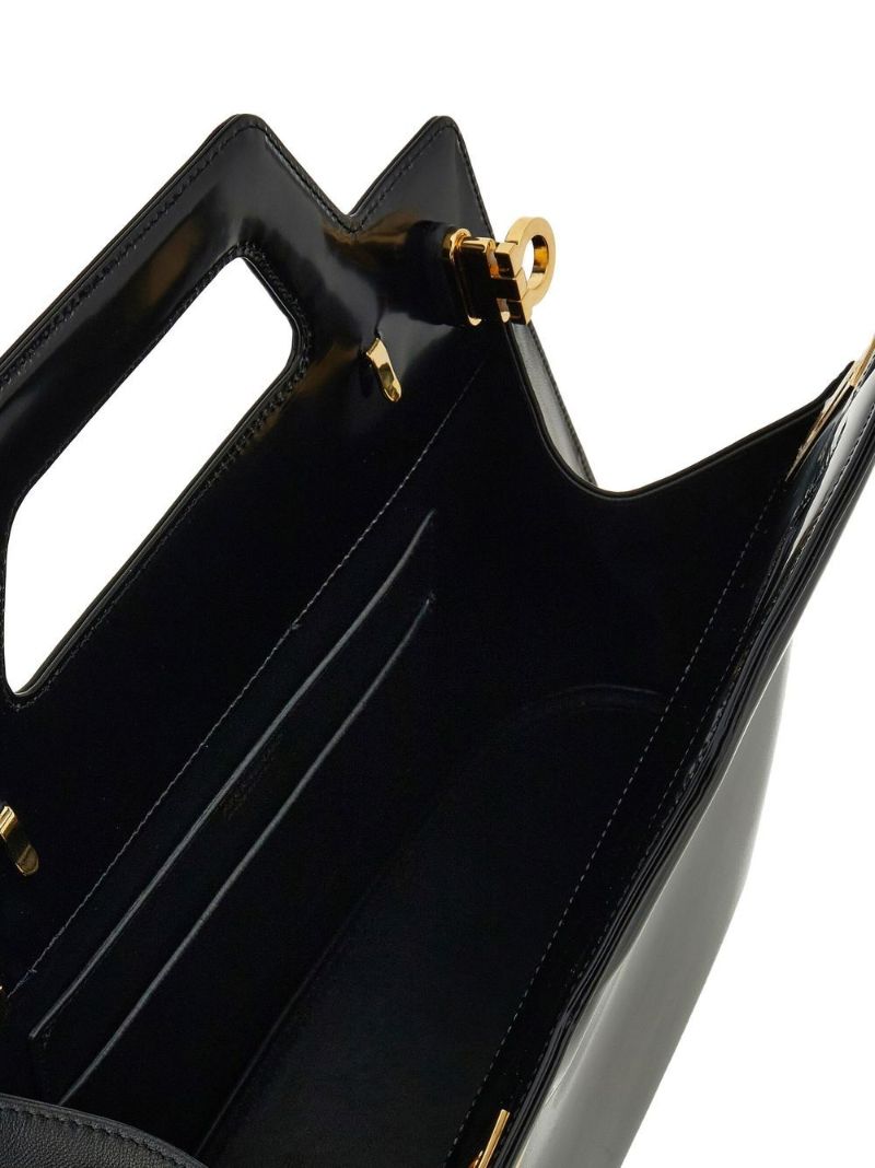 Black Wanda Leather Tote Bag