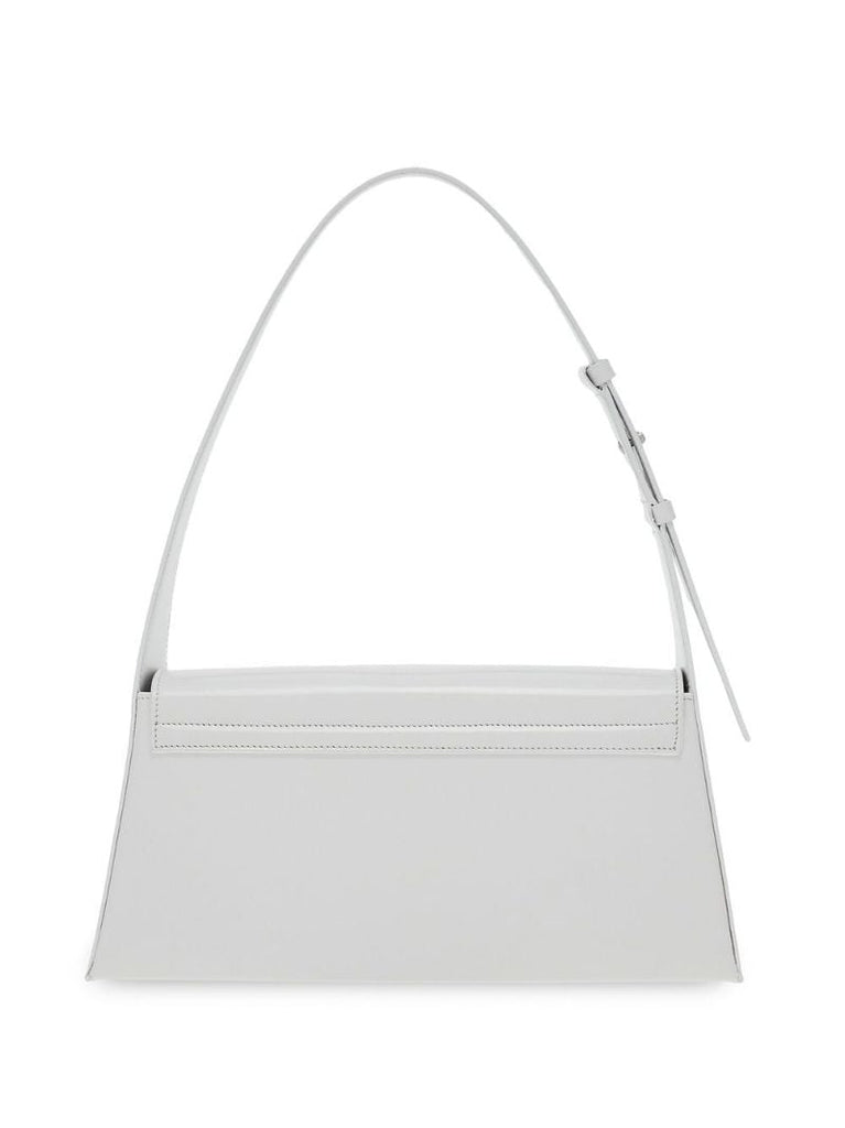 White Prisma Leather Shoulder Bag