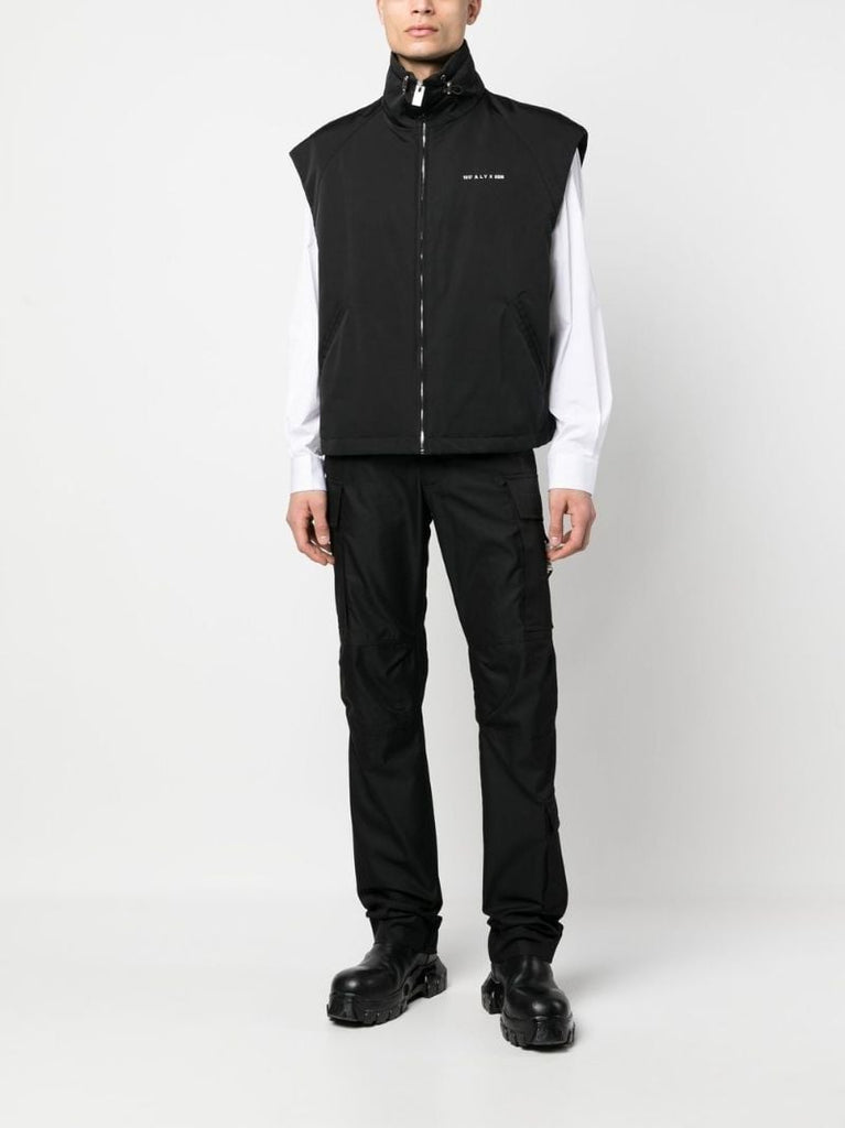 Black Cotton Cargo Trousers
