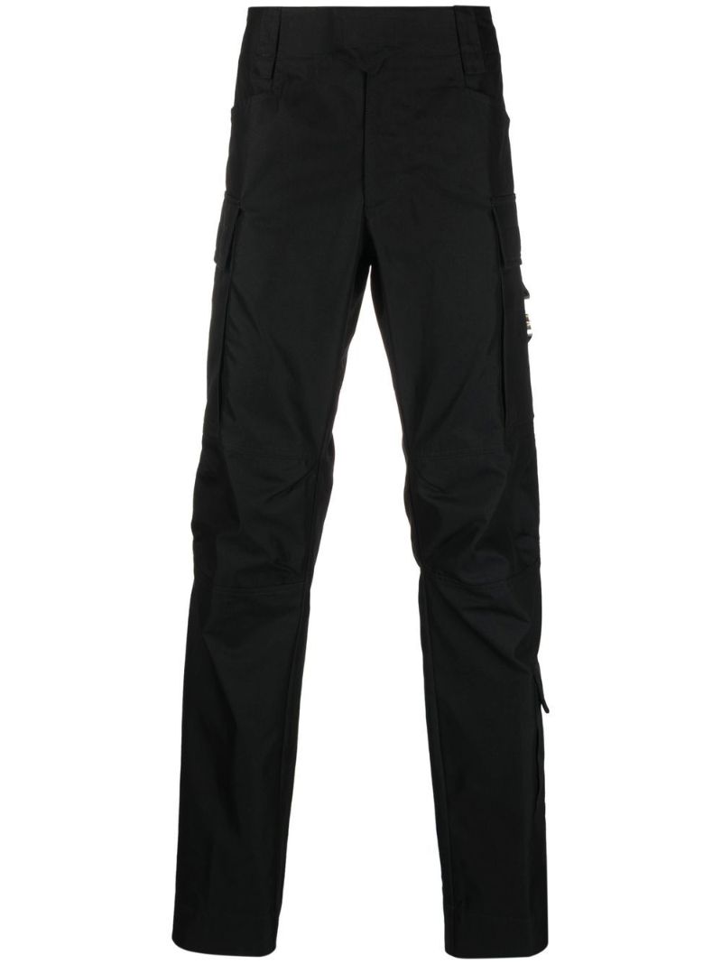Black Cotton Cargo Trousers