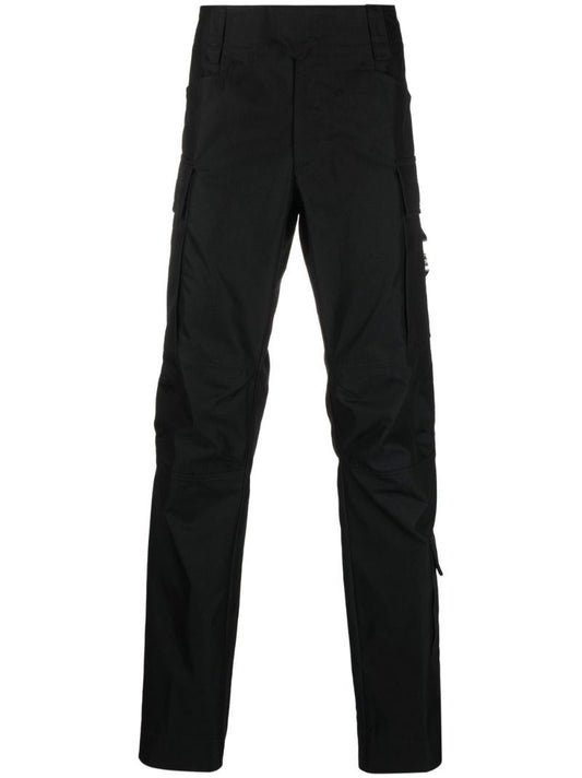 Black Cotton Cargo Trousers