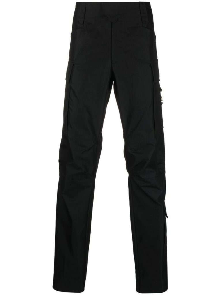 Black Cotton Cargo Trousers
