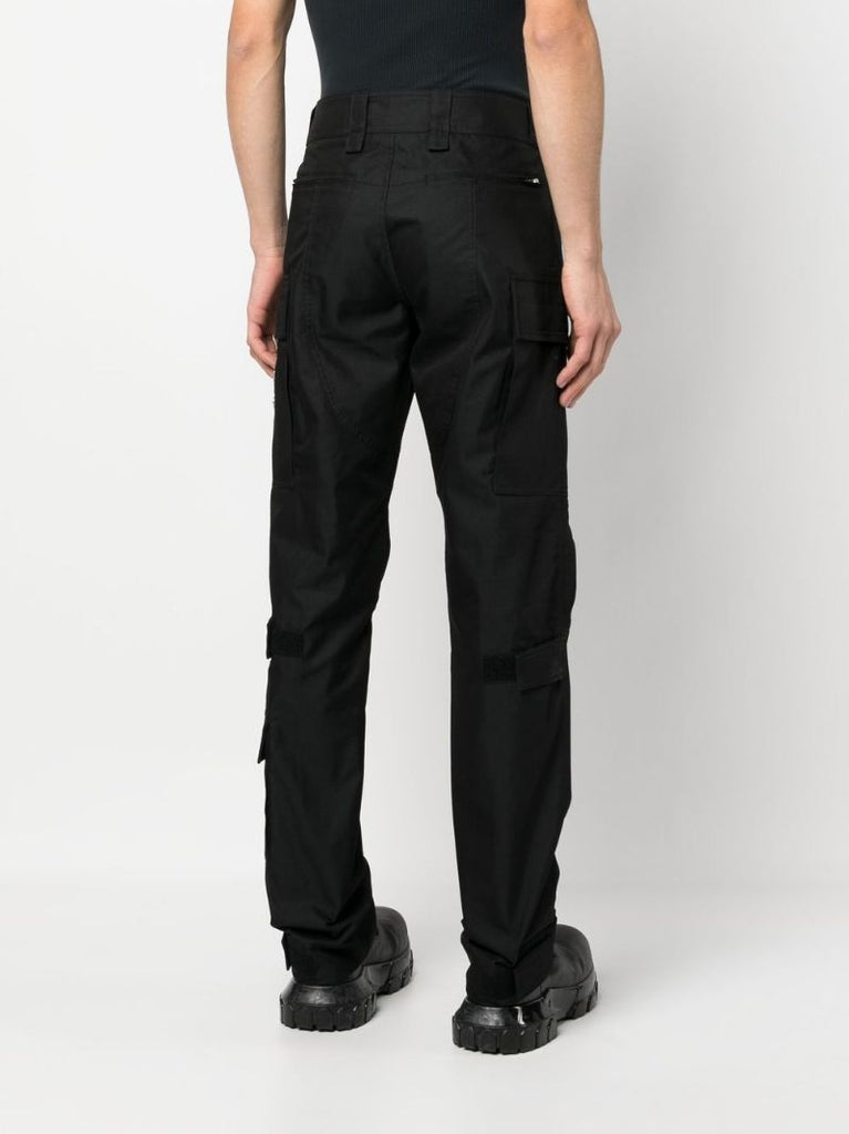 Black Cotton Cargo Trousers