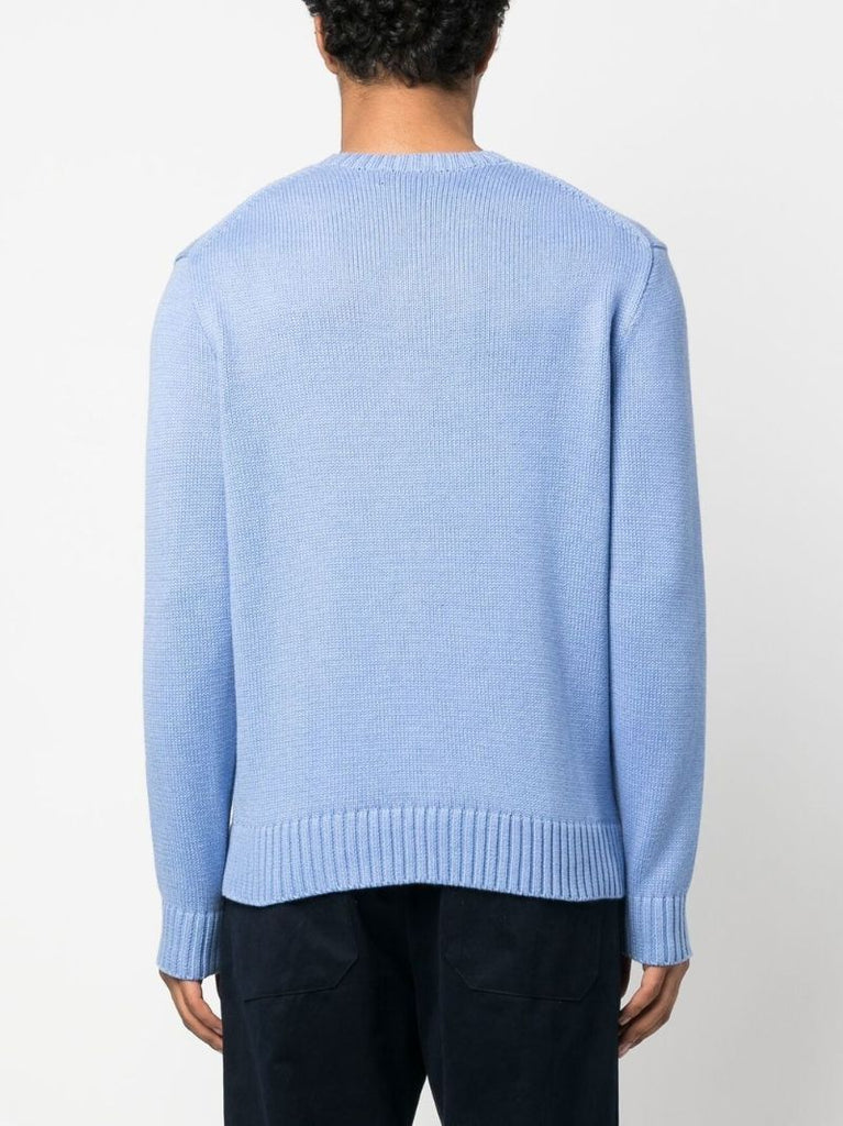 Blue Polo Bear Cotton Sweater